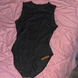 Black Sleeveless Bodysuit